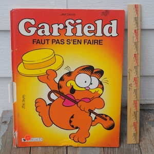 Vintage 1980s Garfield Faut Pas S'en Faire - Garfield Doesn't Worry - Vintage FRENCH Comic Strip Collection - 1986