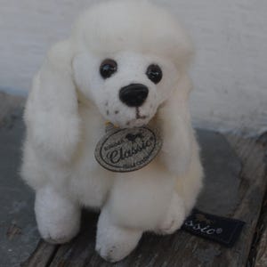 Vintage Y2K Aurora Classics White French Poodle Plush - White Pet Dog Miniature - Stuffed Animal - Cute / Kawaii - RARE - Gift Idea 2003