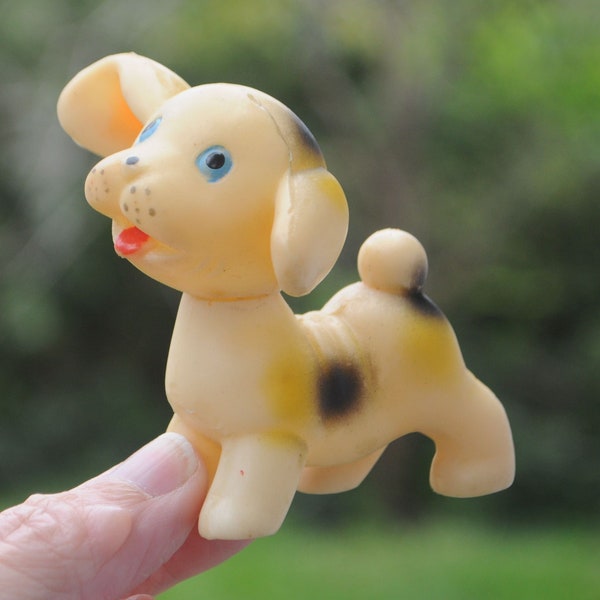 Vintage 1950s / 1960s Dog Squeaky Toys / Nursery Decoration - Made in Japan - Still Squeaks -Cute / Kawaii - Big Eyes - Puppy