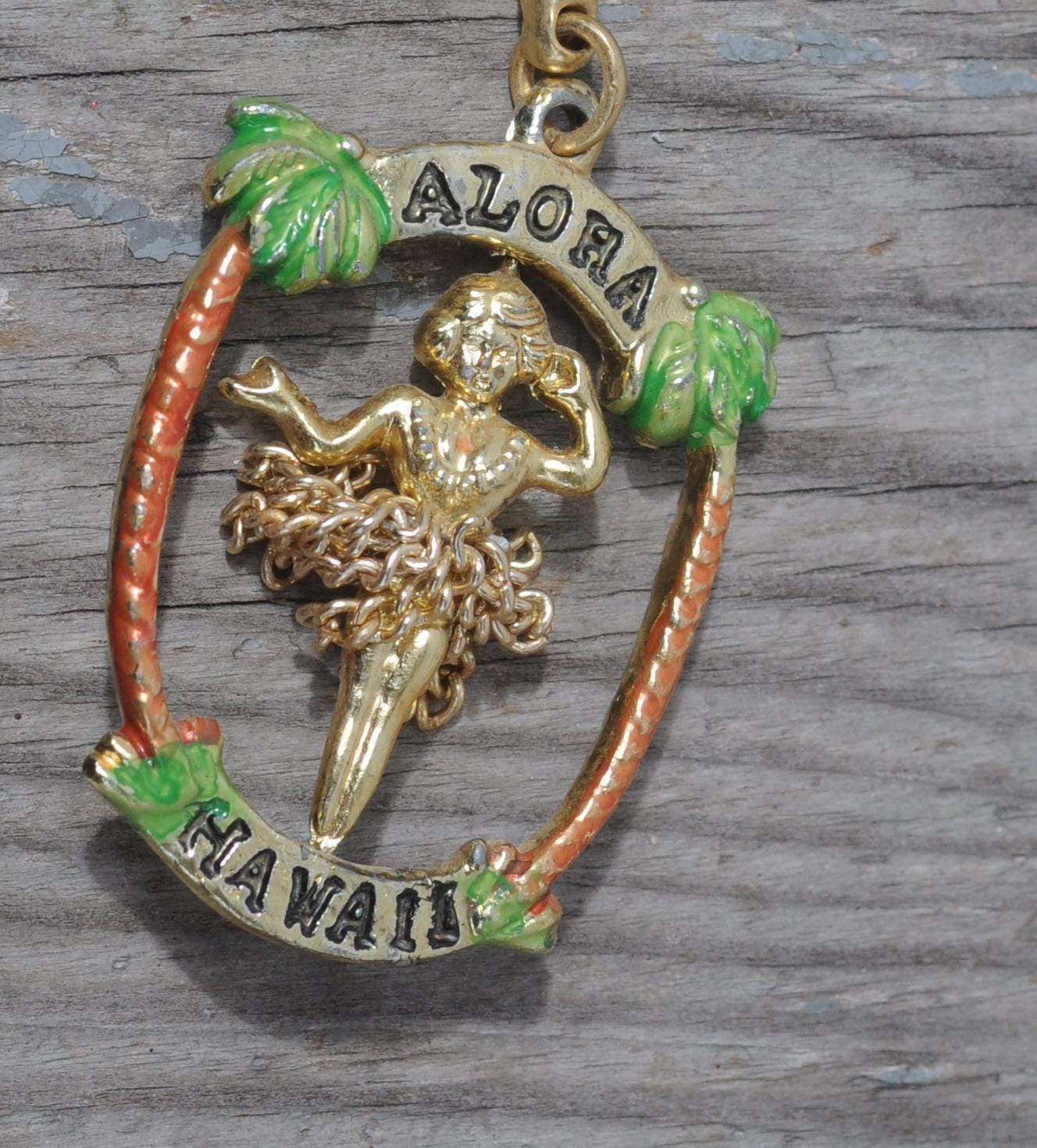 Hula Girl Keychain - Etsy