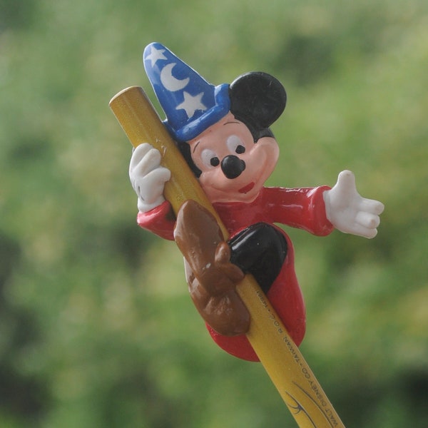 Vintage 1980s Mickey Mouse Pencil / Pencil Topper - WT - Unused / Unsharpened - NEW Old Stock - Sorcerer's Apprentice - Disney