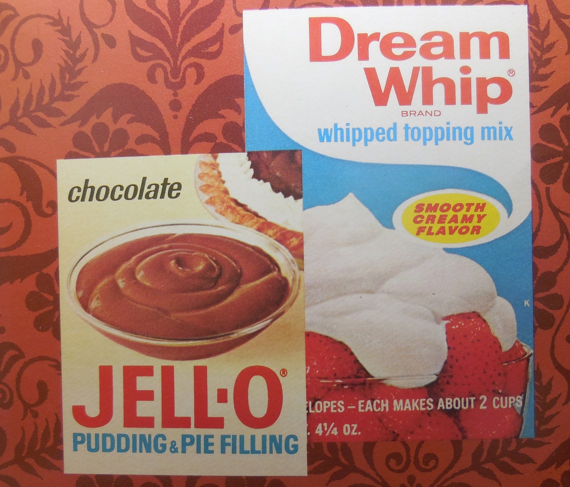 Vintage JellO Pudding Idea Book Dream Whip Desserts Etsy