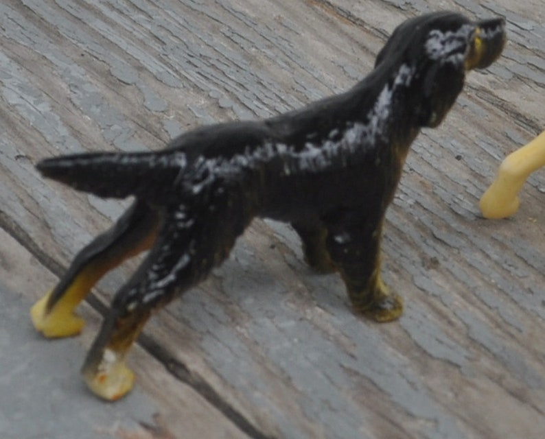 Circa 1950s Cute Sweet Terrarium Brown Kawaii Fairy Garden High Quality Miniature Hunting Dog Vintage Plastic Irish Setter