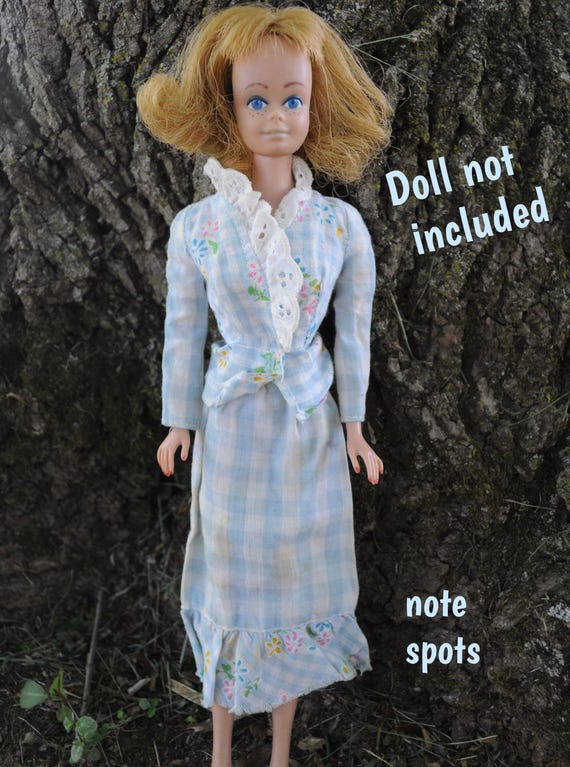 barbie blue gingham dress Vintage Best Buy #8621 - Two Piece - 1970s - Hippie / Boho - 1972 Why This Black Dress Secondary color:White PS24 Dorothy meets Scarecrow