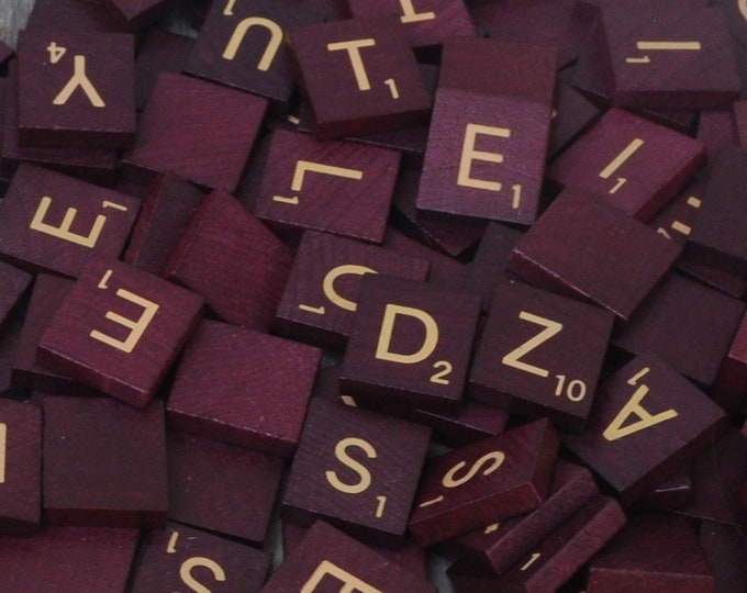 GIANT Lot of Wooden Letter Tiles / Deluxe Scrabble Tiles / Spelling ...