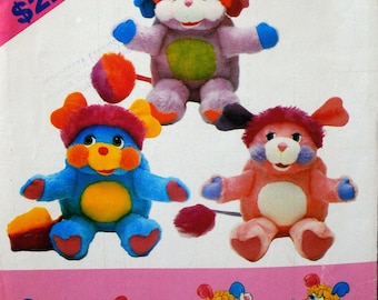 Butterick 418 / 4080 - Vintage 1980s Popples Sewing Pattern