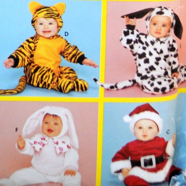 Simplicity 0572 - DIY Easy Sew Costumes for Babies - Sewing Patterns for Dummies - Easter Bunny, Santa, Clown, Cat, Dog - UNCUT