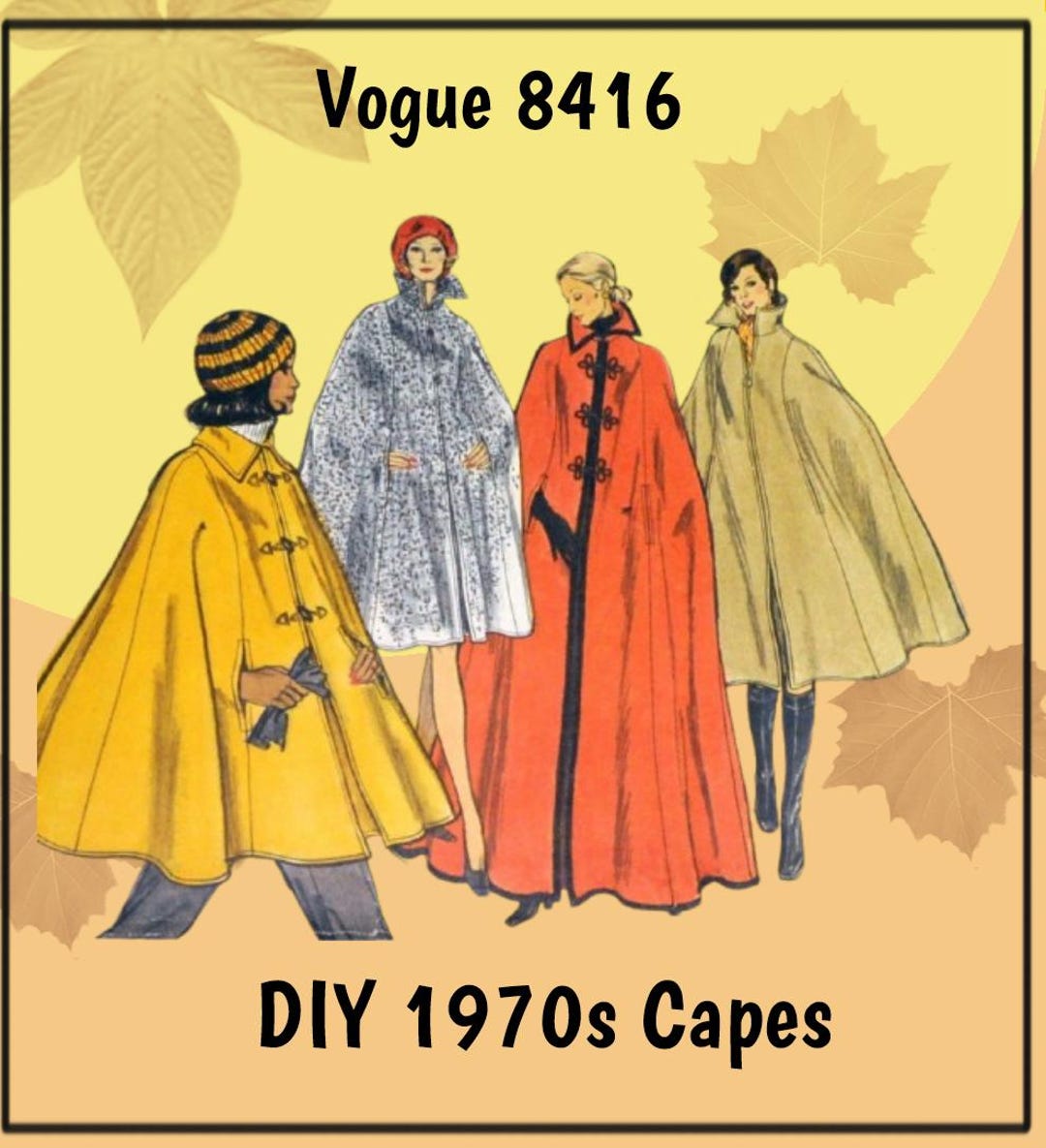 Vogue 8416 - Beautiful DIY Dressy Capes - Vintage 1970s - Opera Cape ...