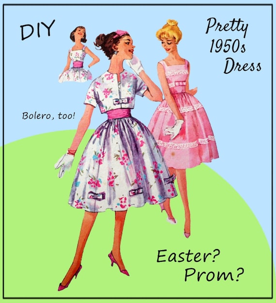 Simplicity 2992 Adorable 1950s Fit & Flare Dress DIY Rockabilly