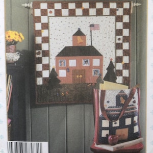 Simplicity 4932 - DIY School-Themed Quilt & Tote Bag - Great Teacher Gift - Schoolhouse, Old-Fashioned, Americana - UNCUT