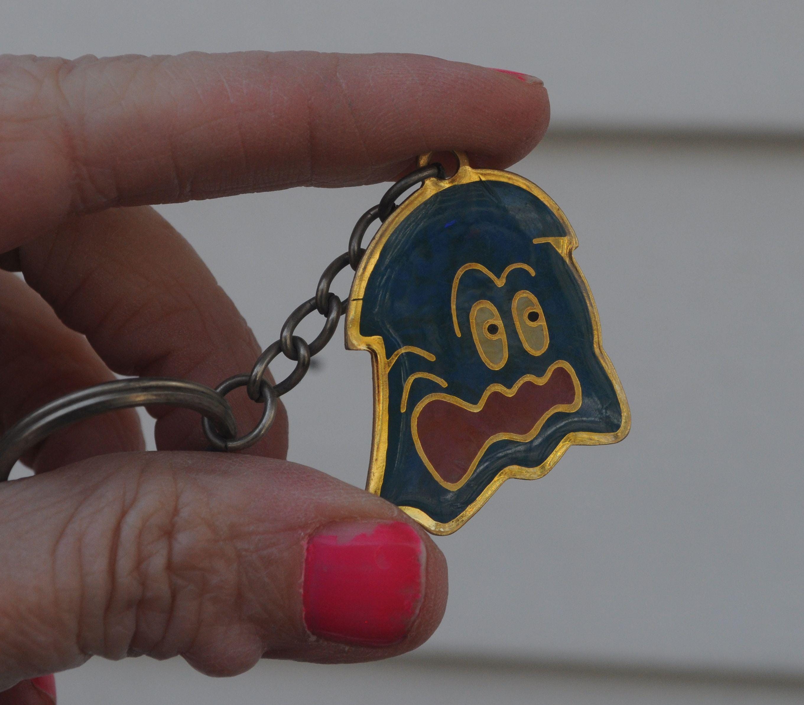 ヴィンテージ パックマン ゴースト エナメル キーチェーン