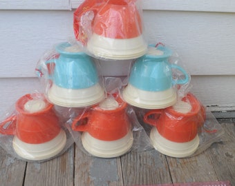 New Old Store Stock - Solo Cozy Cups Coffee Cup Holder - Blue or Orange - Vintage 1960s -