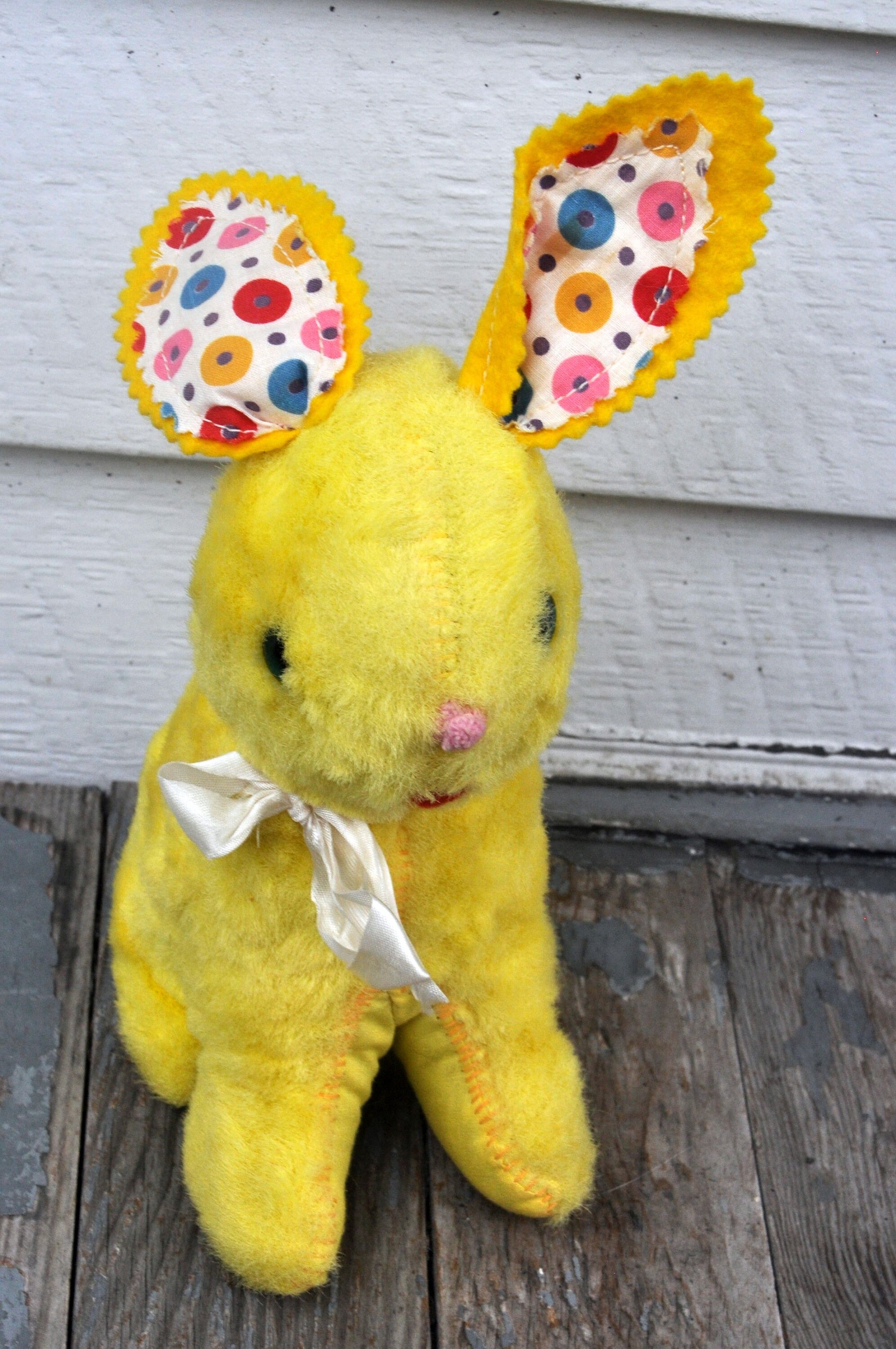Vintage / Antique Yellow Bunny Rabbit - Easter Bunny - Nursery