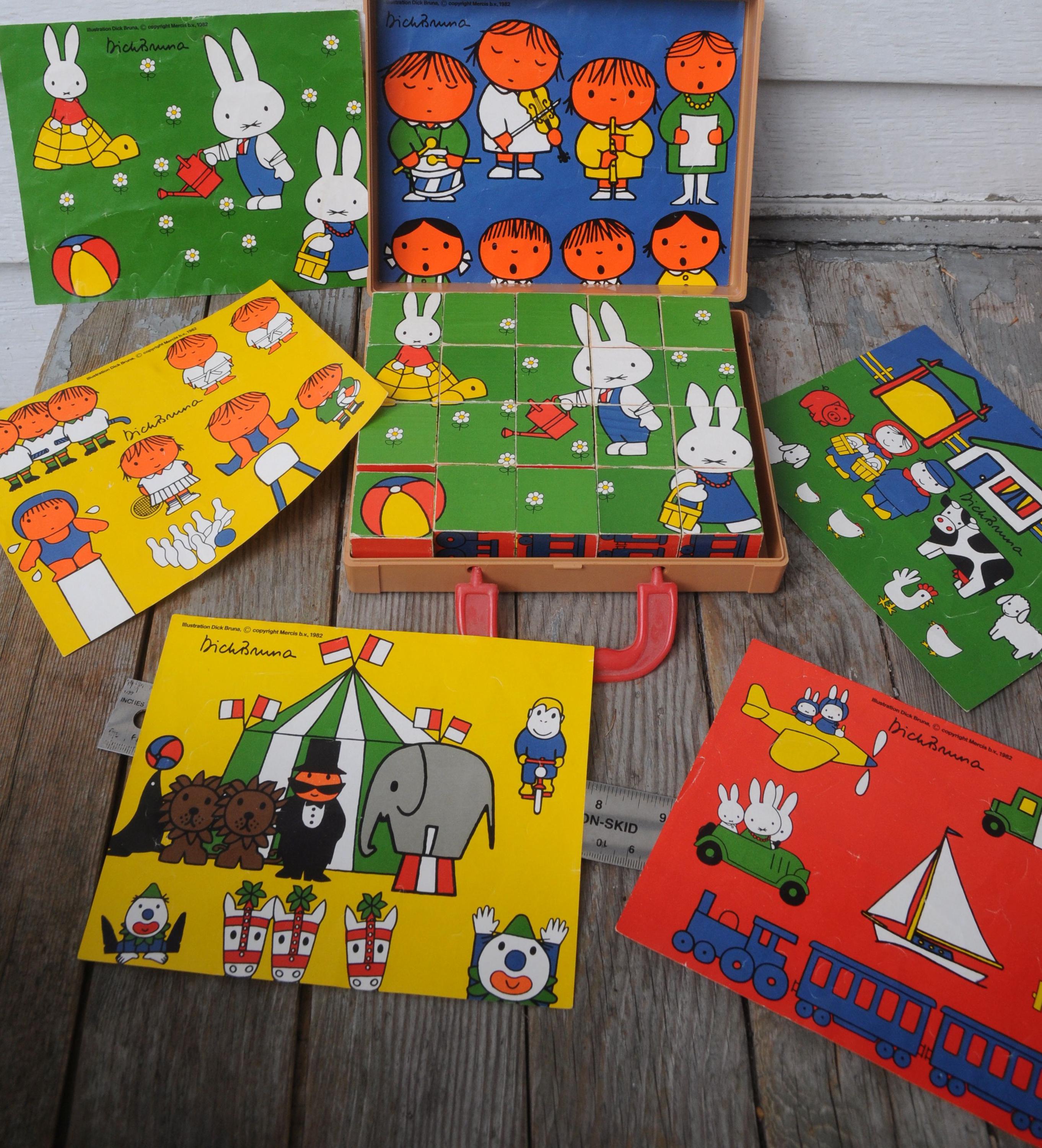 Vintage West Germany Dick Bruna Picture Cubes - Carrying Case