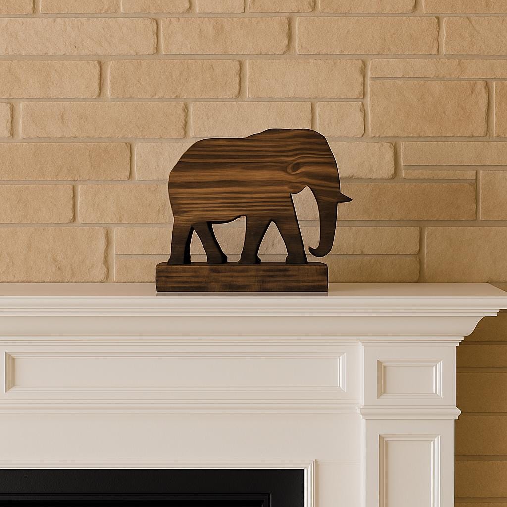 Elephant Scroll Saw Pattern for DIY Home Decor - Get Crafty Today! DIY ...