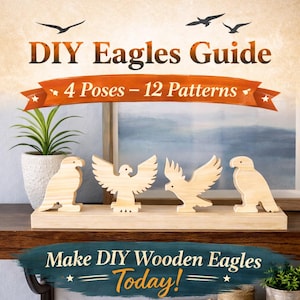 Padrões de águia de madeira faça você mesmo: projeto de marcenaria com serra de vaivém (download em PDF)