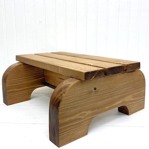 Charming Rustic Step Stool for Kids-Simple Wood Footstool-Kids Step Stool, Toddler Step Stool, Foot Stool, Kids Bathroom Step Stool