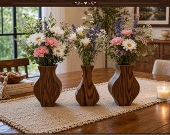 DIY Wooden Flower Vases: 5 Vases-10 Patterns plus a Step-by-Step Woodworking Guide
