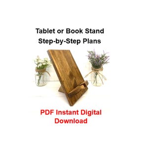 DIY Tablet Stand Plan-Instant Download-PDF Digital Download, Build Your Own Book Holder, Tablet Stand, or Easel