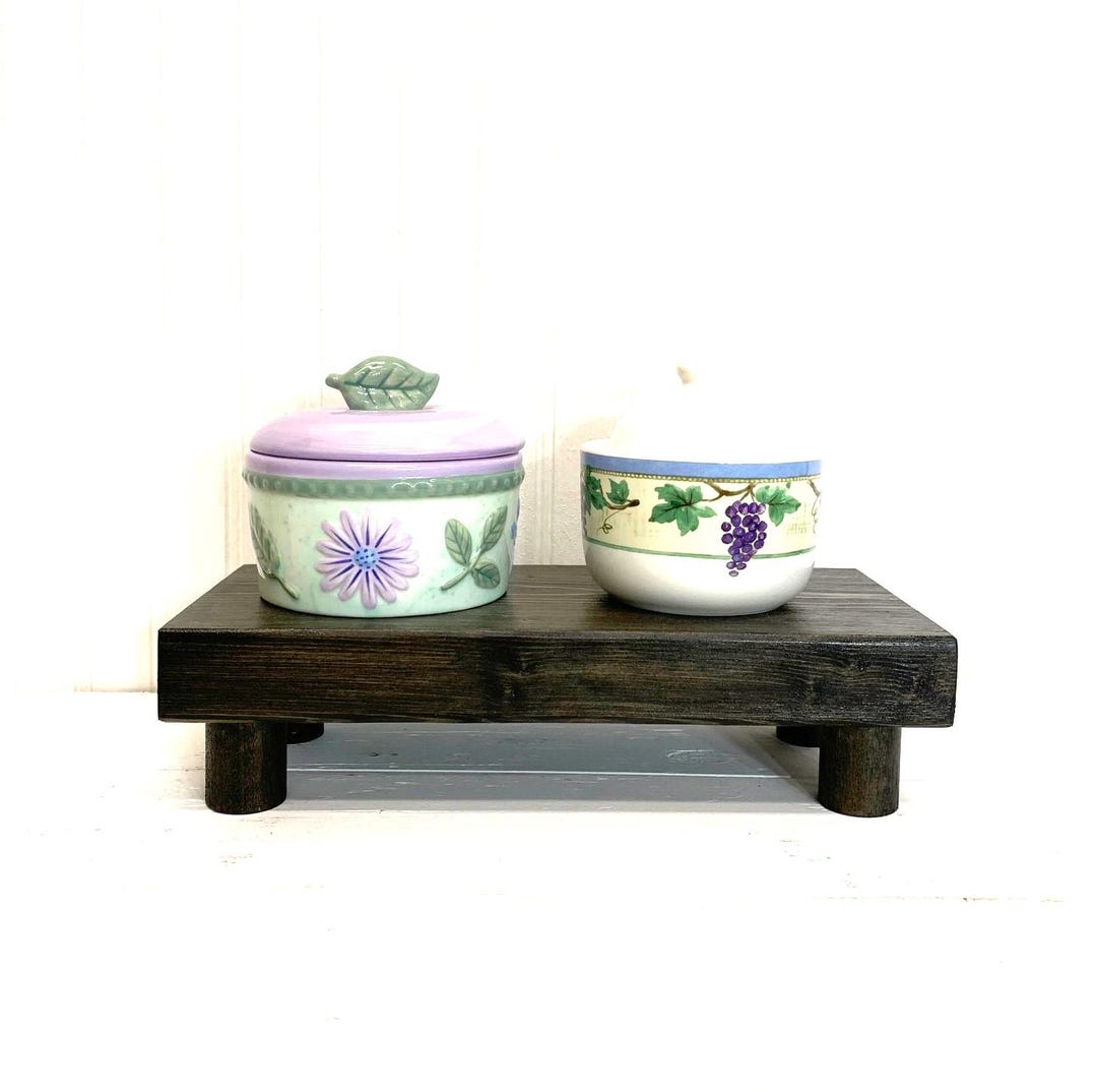 Wood Riser-pedestal-elevate Your Decor-rustic Display Stand-farmhouse ...