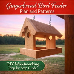 Gingerbread Bird Feeder DIY Woodworking Plan – Beginner Friendly (PDF Download)