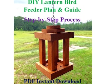 DIY Lanterne Mangeoire Pour Oiseaux Plan-PDF Téléchargement Instantané, Mangeoire Pour Oiseaux En Cèdre, Plans De Mangeoire Pour Oiseaux, Plans De Menuiserie DIY, Menuiserie Pour Débutant