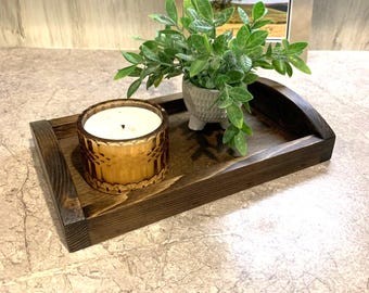 Multi-Purpose Farmhouse Tray-Organize in Style from Kitchen to Vanity-Rustic Wood Tray, Bath Tray, Jewelry Tray, Wood Tray,