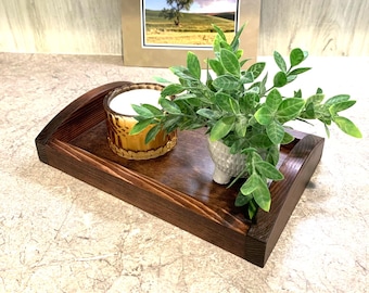 Wooden Tray, Distressed Farmhouse Tray, 7.5" wide Rustic Wood Tray, Bath Tray, Jewelry Tray, Kitchen Tray,  Distressed Wood Tray