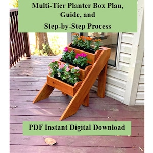 Elevate Your Garden: DIY Multi-Tier Planter Box, Herb Planter, Instant Download, Vegetable Planter, Woodworking Plans and Guide