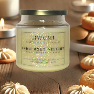 Indulgent Delight  Luxury Handcrafted Pure Soy Candles | 2-Wick | Non-Toxic, Phthalate-Free, Dye-Free | Essential for Self-Care & Relaxation
