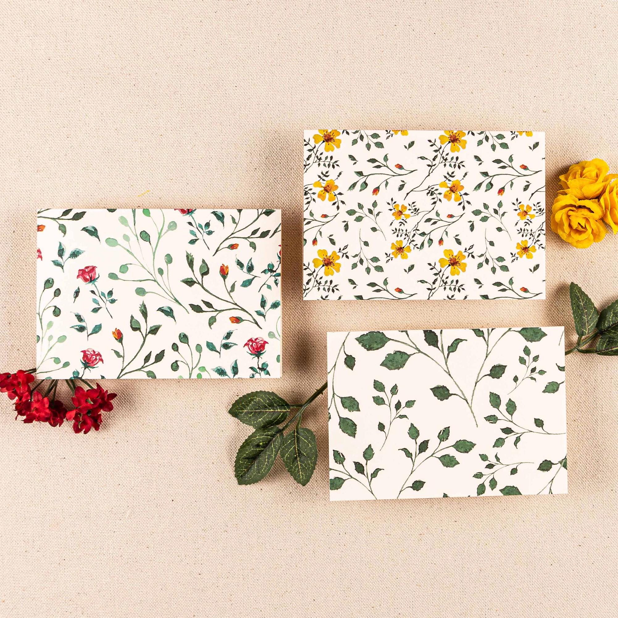Watercolor Flower Notecard Set • Botanical Art • Floral Thank You Notes ...