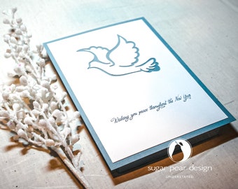 Peace Dove - Single holiday cards + envelopes