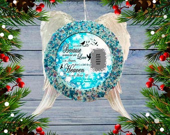 Adorno de ala de ángel conmemorativo hecho a mano