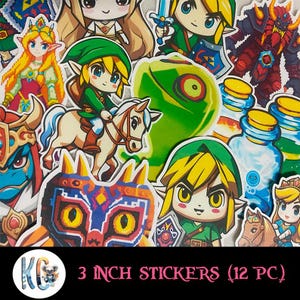 Zelda und Link Sticker Pack - 12 Teile