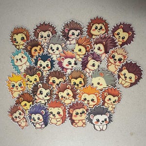 Adorable Hedgehog Stickers – 30 Pack