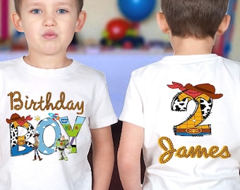 Disney Toy Story Birthday Shirt for Boys, Toddler Tee, Personalized Kids Gift Disney Toy Story Toddler Shirt, Boys Birthday Tee