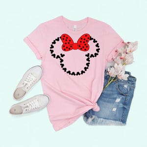 Disney Minnie Mouse Shirt, Personalized Minnie T-Shirt, Classic Mouse Tee for Women & Toddlers, Disney Trip Birthday Outfit