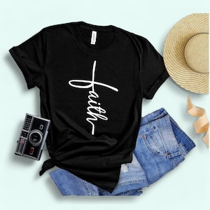 Faith-Filled Jesus Cross Tee for Christians | Inspirational Christian Shirt