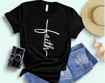 Faith Cross Christian T-Shirt | Unisex Bible Verse Tee