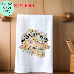 Kitchen Towel Kitchen Towel - Custom Tea Towel - Kitchen Decor - Housewarming Gift Custom Kitchen Towel