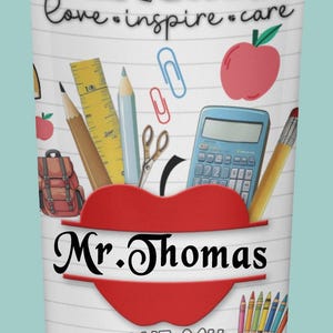 Teacher Gift Idea - Custom Tumbler for Teacher Appreciation - Thoughtful Gift for Teacher -  Personalized Tumbler for Teacher
