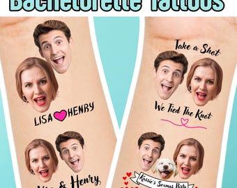 Custom Face Temporary Tattoos, Bachelorette Party Favors