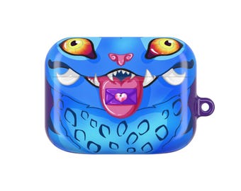 Derby the Blue Tiger AirPods Case Mouth-Opening Magic