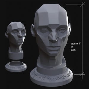 3D Printed Asaro Head: Art Study Tool, Customizable Gift