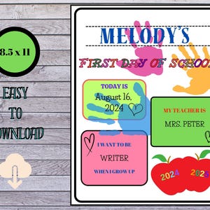 Printable School Pages, Back to School Activity Pages, First Day of ...