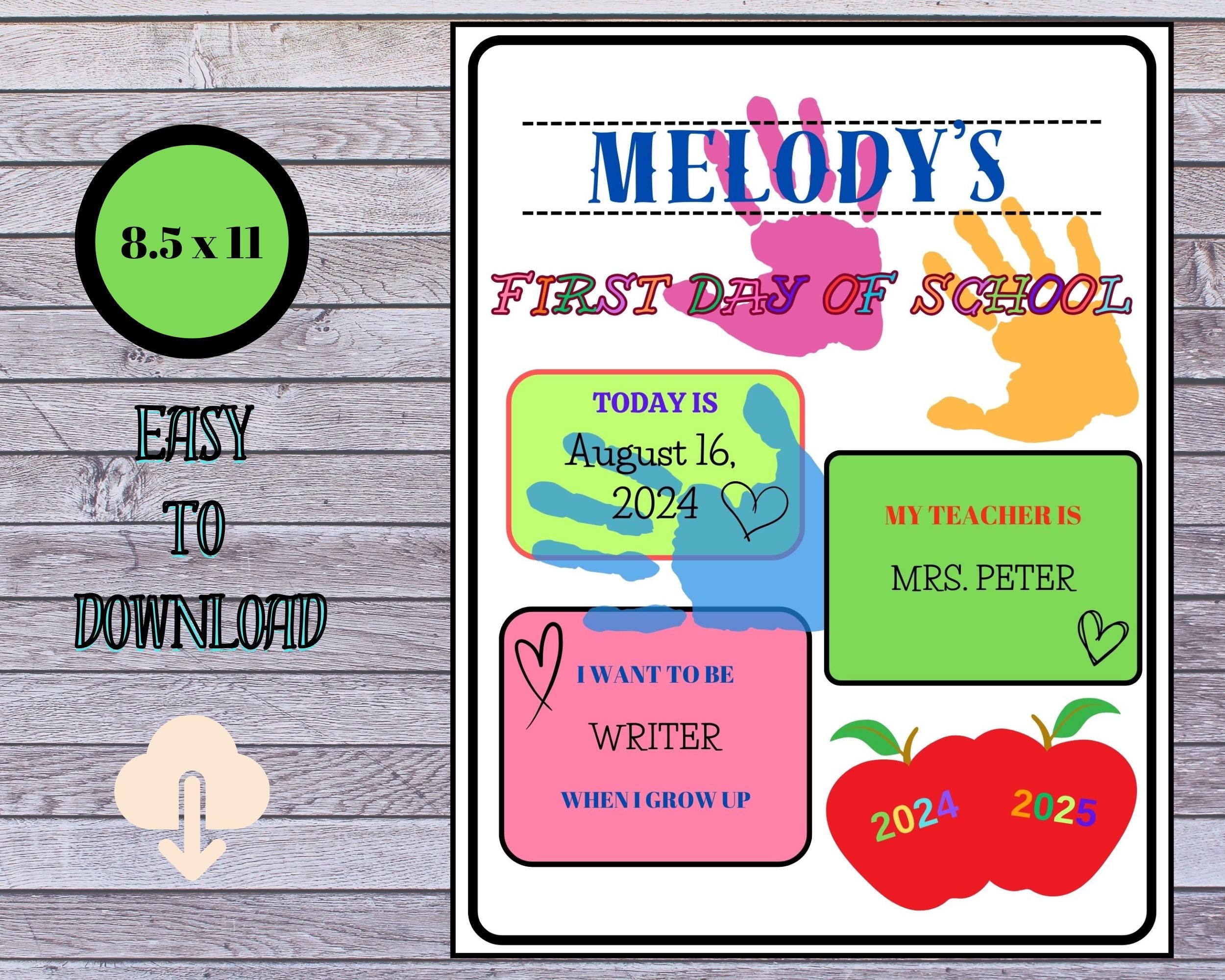 Printable School Pages, Back to School Activity Pages, First Day of ...