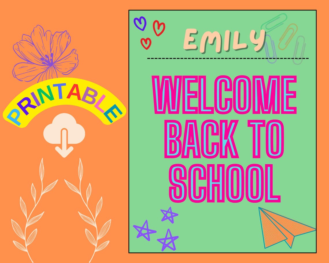 Printable School Pages, Back to School Activity Pages, First Day of ...