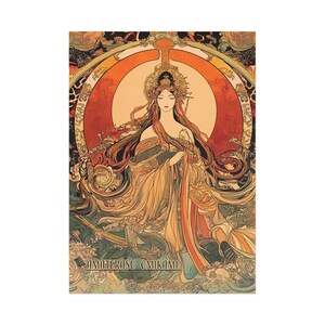 Postkarten, Japanische Mythologie Sonnengöttin Amaterasu, Fine Art Prints, Briefpapier Set, Alte japanische Kultur, Mythische Götter Illustration