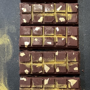 Gold Flaked Dubai Chocolate Bar  W/ Pistachio Cream and Kataifi - edible gold