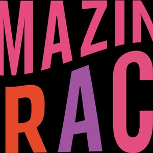 May include: A graphic design on a black background features the words "AMAZING GRACE" in a colorful, stylized font. The letters are in shades of pink, orange, teal, purple, and brown.
